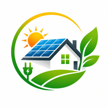eco house icon Abstract logo design illustration 