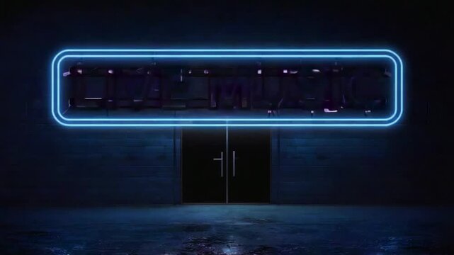 Neon sign for "live music".