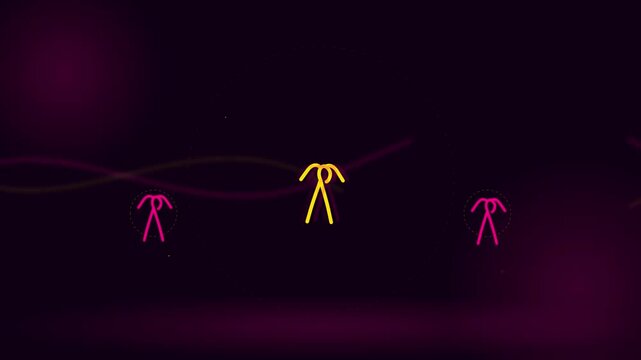 Modern Folk Dance Motion Indian Festival Graphic Design