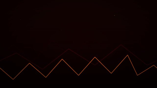 modern geometric lava orange pulsing line loop