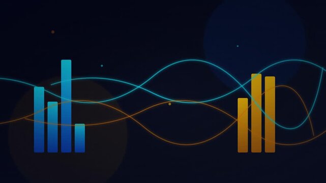 Modern Infographic Data Visualization Animated Vector Background