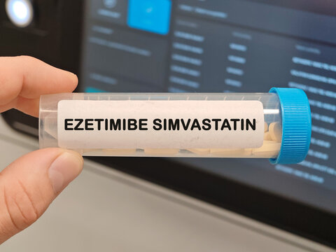 EZETIMIBE SIMVASTATIN cholesterol absorption inhibitor for high cholesterol tablets in laboratory