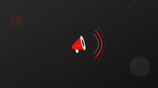 modern megaphone marketing alert functional icon motion