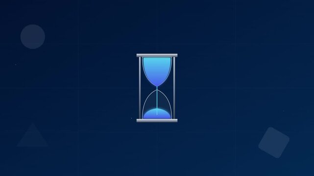 sleek hourglass time management motion graphics design