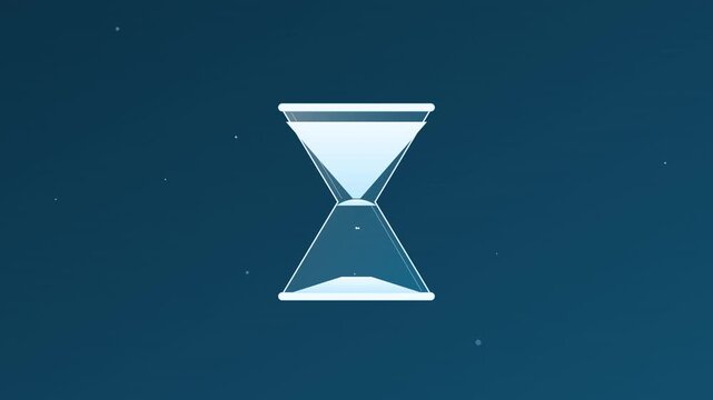 Sleek Ice Hourglass Animation Modern Vector Graphic Video
