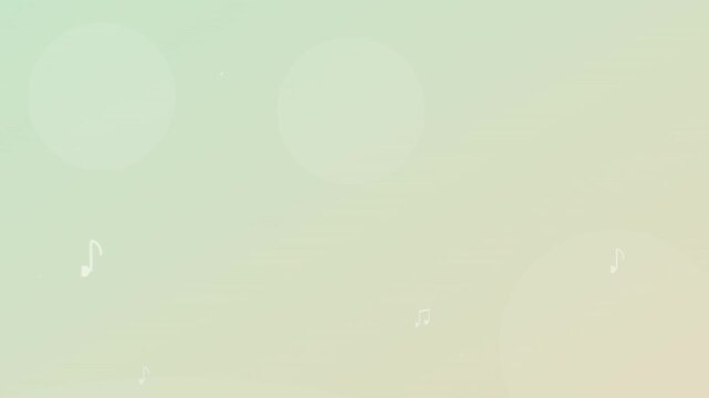 modern minimalist pastel vector animation flying melody notes