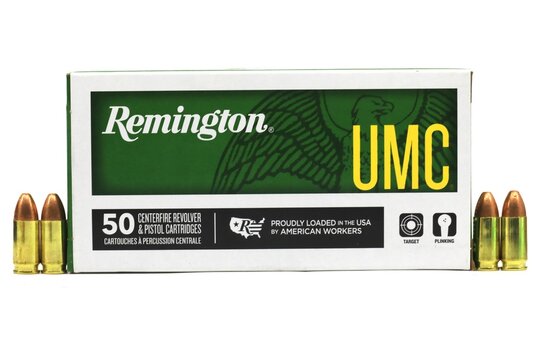 Remington brand bullet cartridges for revolver type handgun
