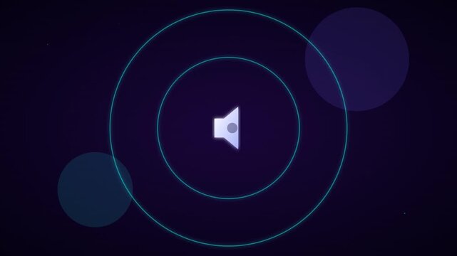 Sleek Speaker Audio Wave Sound Animation Design