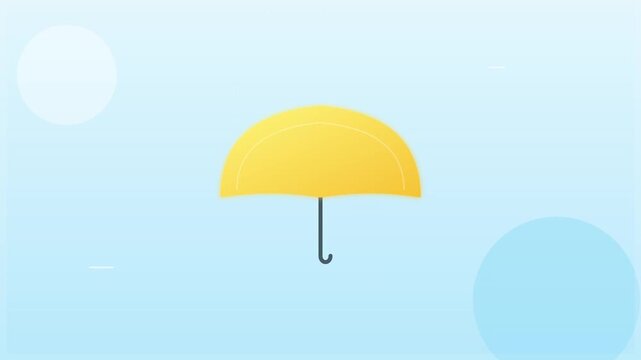 sleek umbrella protection insurance motion graphics design