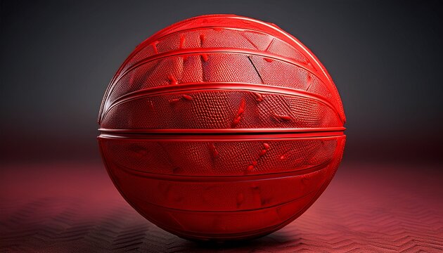 rubber kickball with a bright red finish and a classic diamond texture