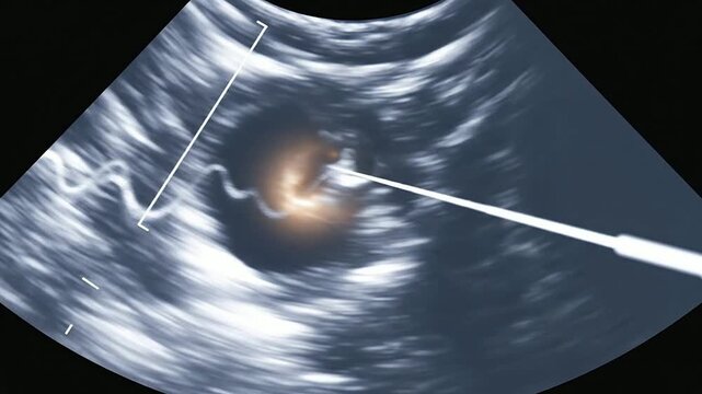 Ultrasound Visualization of Biopsy Guidance with Transparent Organ Representation and Needle Placement in Medical Imaging for Enhanced Accuracy and Precision in Healthcare Procedures