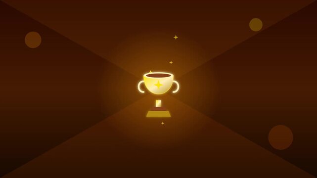 modern trophy award success achievement motion graphic
