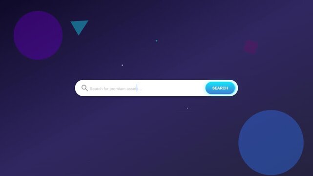 Modern Web Search Bar Interface Graphic Animation