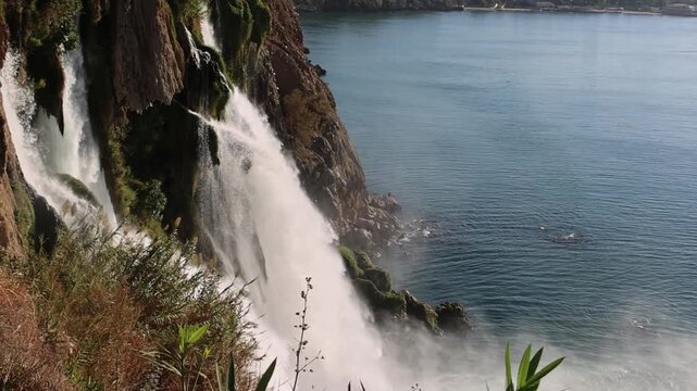 The Lower Duden Waterfalls in Antalya, Turkey