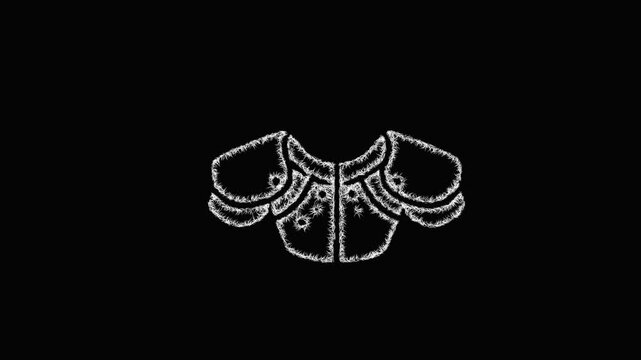 Sketch shoulder armor icon animation - smooth progressive reveal