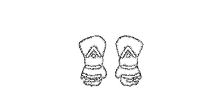 Sketch gauntlets icon animation - smooth progressive reveal