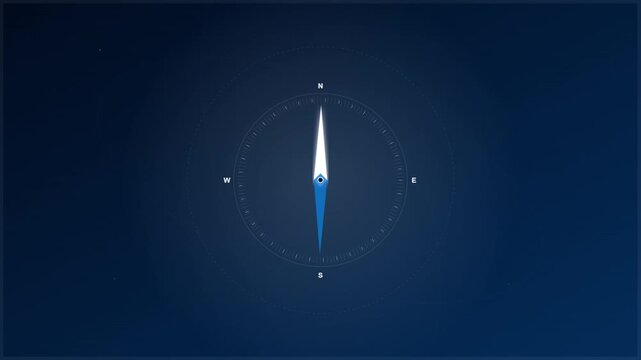 navigational compass direction orientation travel map motion graphic