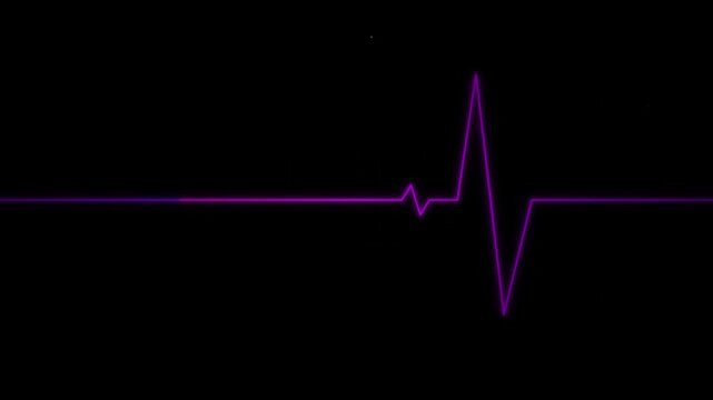 neon magenta digital pulse icon black background
