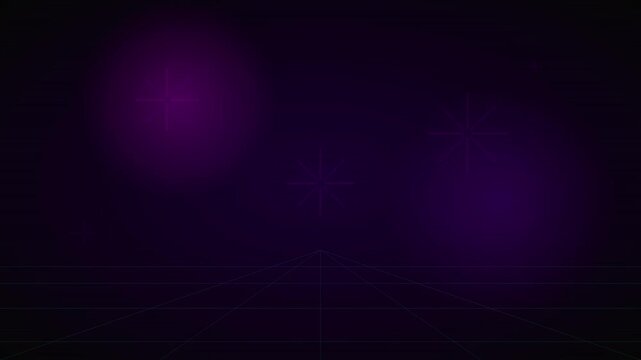 neon pink and violet firework burst cyberpunk animation