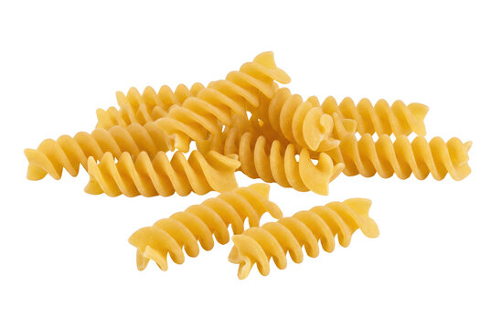 Uncooked Spiral Fusilli Pasta Noodles