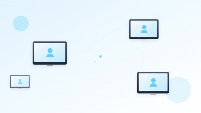 Online Classroom Video Conference Learning Interface Concept