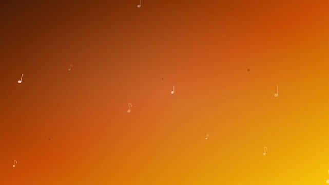 organic autumn music notes with orange and brown
