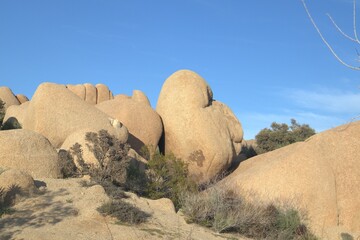 Granite boulder formations in the desert, Joshua Tree National Park © Sean