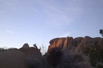 Granite boulder formations in the desert, Joshua Tree National Park © Sean