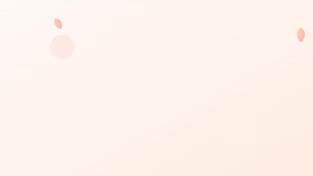 Soft Peach Cream Floral Abstract Organic Animation