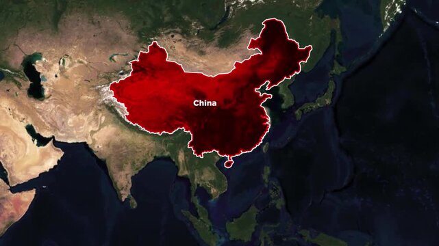 Animated Map of South China Sea with Countries and Territories - Geography map animated for explainer video documentary