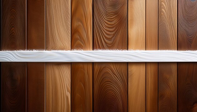 wooden planks with gaps filled by a smooth white caulk line