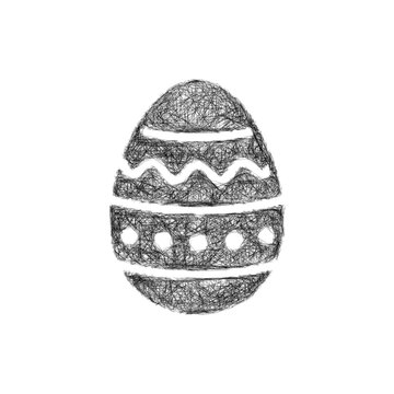 Sketch black and white easter egg icon design