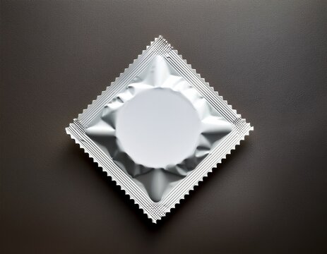 empty white snack wrapper with scalloped edges lying flat