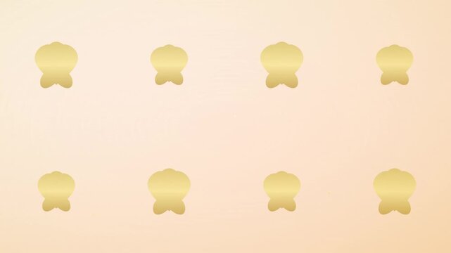 Pastel Peach And Gold Damask Wedding Animation