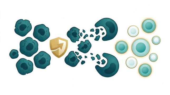 Cellular processes related to longevity, healthspan, and anti-aging. It includes elements like senolytic therapy and cellular cleansing.