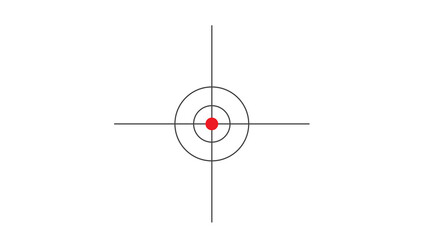 Tactical circular reticle with red center dot and crosshair target sight crosshair precision shooting accuracy military tactical interface holographic minimalist background equipment © Taslima