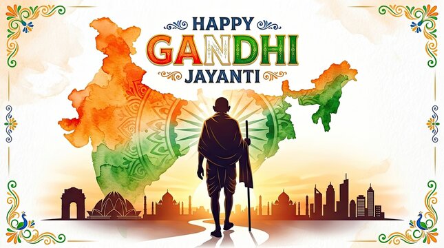 India independence day gandhi jayanti a patriotic illustration for national celebrations