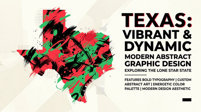 Abstract of the texas state map shape