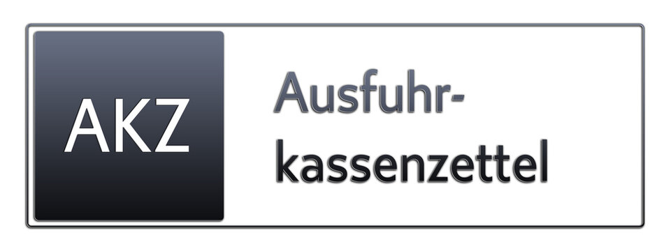 AKZ - Ausfuhrkassenzettel - Jura Rechts Abk&uuml;rzung