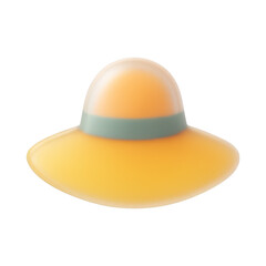 Fototapeta premium PNG Stylish summer hat illustration.
