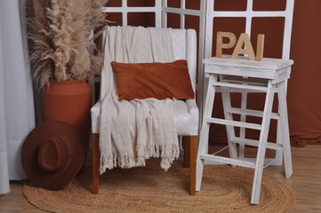decoração cenário para dia dos pais em tons marrons  © Alexandre