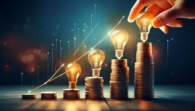 concept of business growth stages process of transforming ideas into measurable outcomes through strategic planning