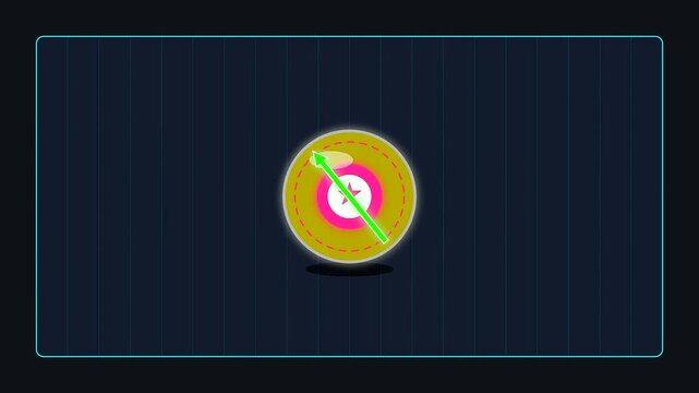 A circular yellow navigation device functions as one of the cartography tools during a simulation of columbus day as the green pointer rotates around center