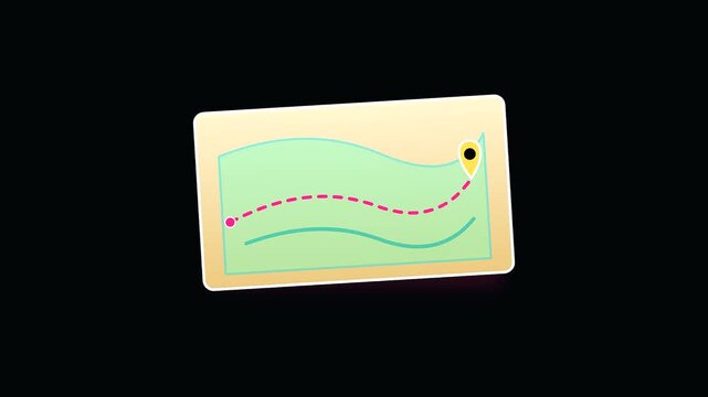 Animated journey pathway showing cartography tools for columbus day navigation tracking movement across map panels to visualize route progress with a digital marker point navigation