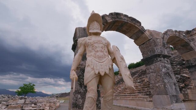 Various video images of the ancient city of Kibyra, located within the borders of Burdur province in T&uuml;rkiye.
