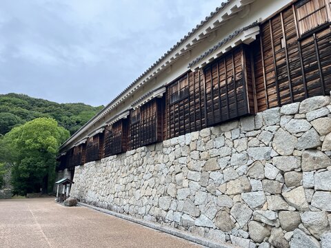 松山城の壁