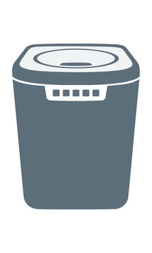 Sleek modern top-loading washing machine with rounded contours and a simple control panel on white. Home appliance concept