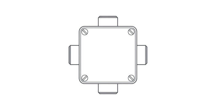 Electrical Junction Box Vector Illustration