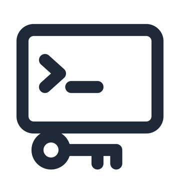 SSH key and remote terminal icon