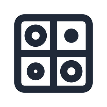 Correlation matrix grid line icon